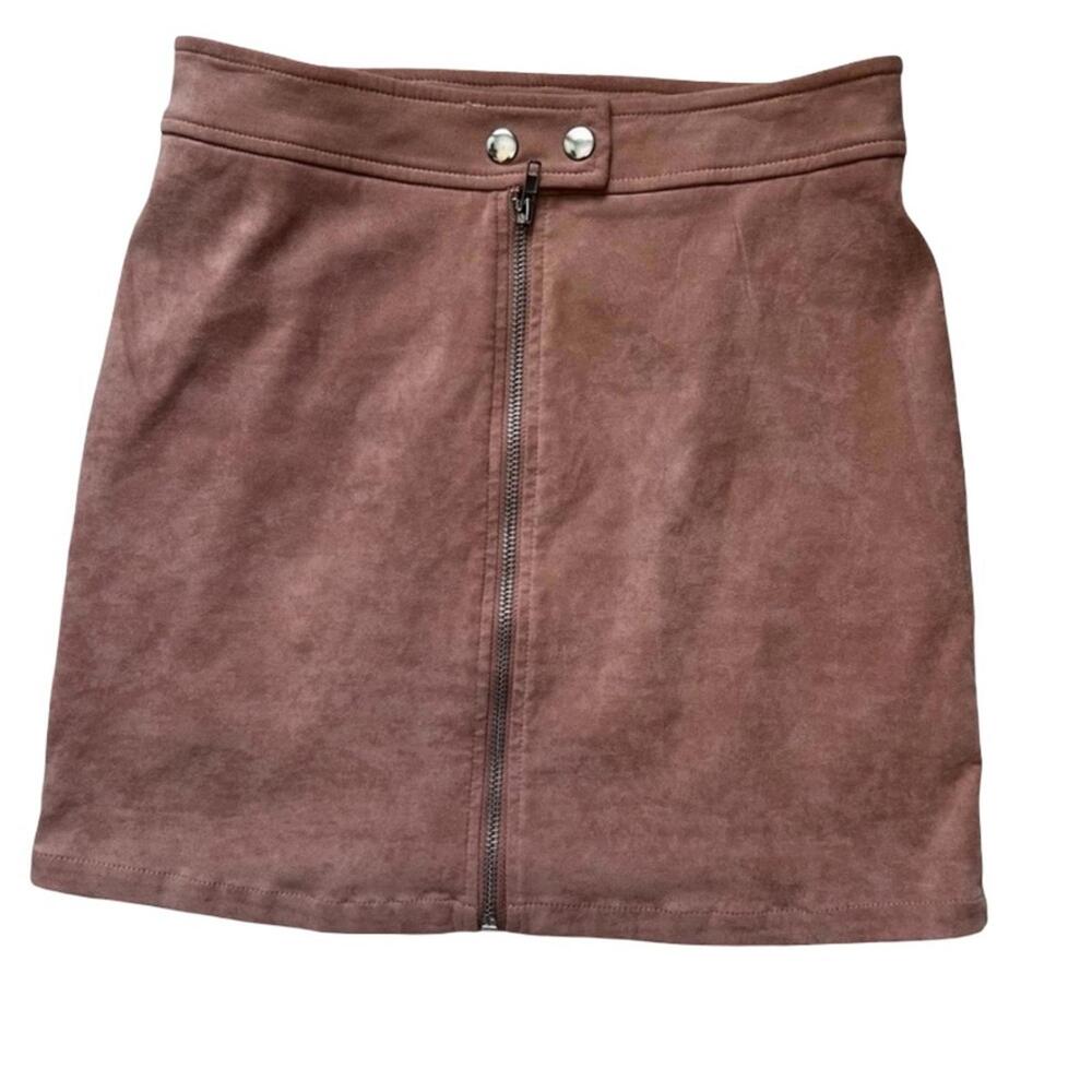 Kendall & Kylie PacSun Suede Brown Mini Skirt Size Small